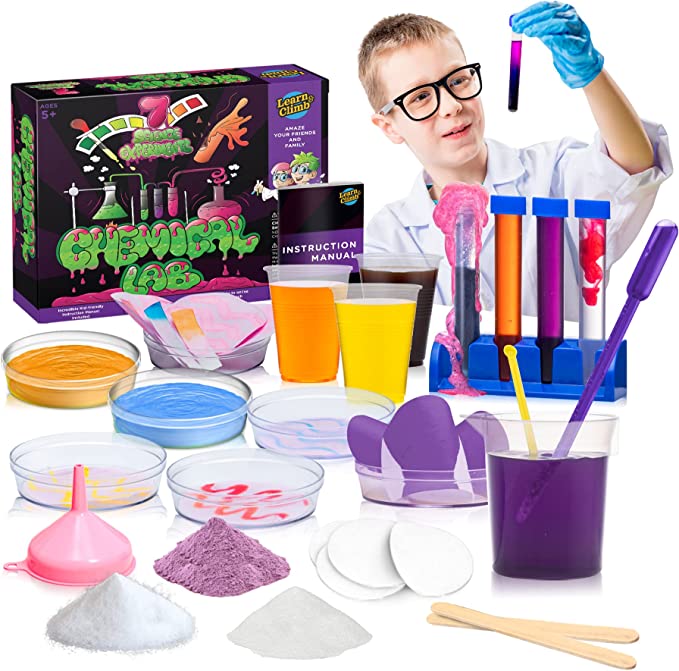 Photo 1 of Science Kits for Kids Age 5 Plus. 8 Chemistry Experiments, Step-by-Step Manual. Gift for Girls & Boys 5,6,7,8
