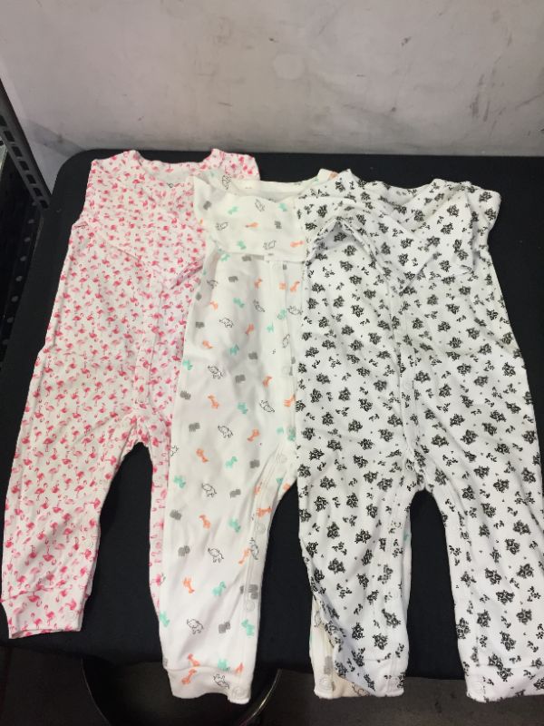 Photo 3 of Minicoco Infant Baby Rompers - Baby Long Sleeve Jumpsuits - Snap Up Sleepsuit for 4 Seasons (6-9 MONTH)