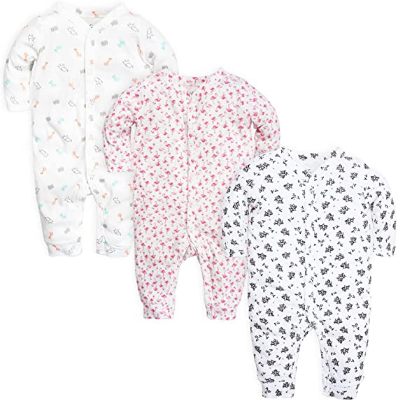 Photo 1 of Minicoco Infant Baby Rompers - Baby Long Sleeve Jumpsuits - Snap Up Sleepsuit for 4 Seasons (6-9 MONTH)