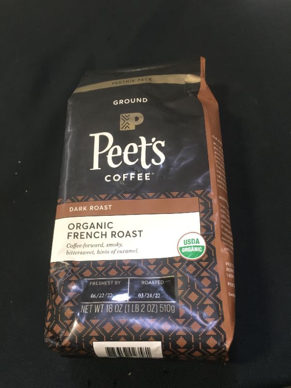 Photo 2 of 
Peet's Organic French Dark Roast Ground Coffee - 18oz exp- 06/22/22