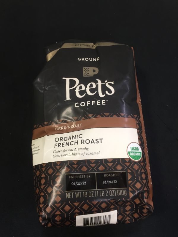 Photo 2 of  Peet's Organic French Dark Roast Ground Coffee - 18oz exp- 06/22/22