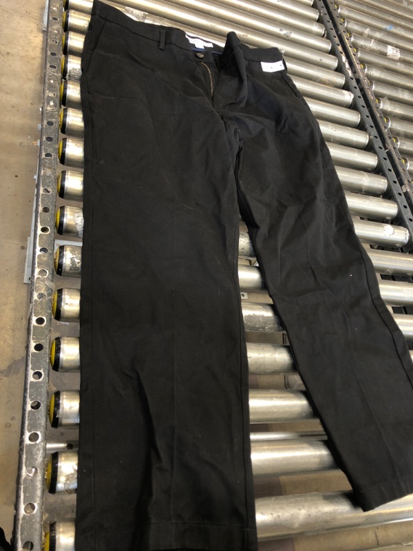 Photo 1 of Amazon Essentials Men's Classic-Fit Wrinkle-Resistant Flat-Front Chino Pant (Available in Big & Tall) 38W x 29L Black