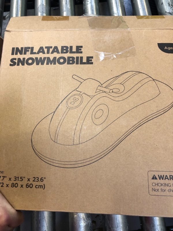 Photo 1 of  Winter Fun Inflatable Snowmobile, Single, Retro