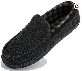 Photo 1 of NewDenBer Men's Moccasin Slippers with Indoor Outdoor Memory Foam Sole, Soft Warm Slip On House Shoes
SIZE 11