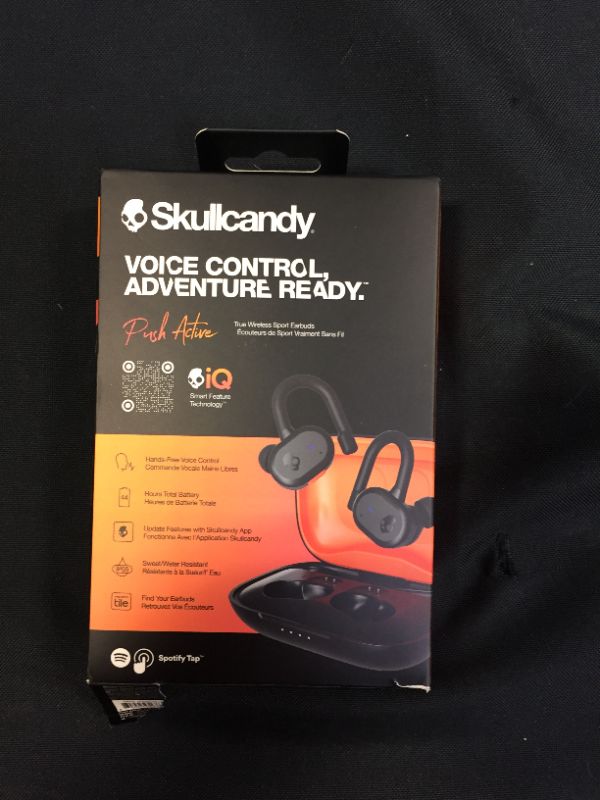 Photo 4 of Skullcandy Push Active True Wireless In-Ear Earbud - True Black/Orange
