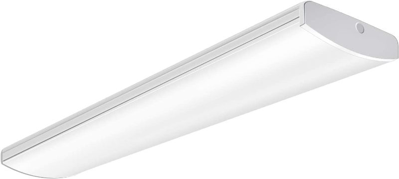 Photo 1 of AntLux 72W Commercial LED Wraparound Fixture 4FT Office Ceiling Lighting, 8500 Lumens, 4000K, 4 Foot Low Bay Flush Mount Garage Shop Lights, Integrated Wrap Light, Fluorescent Tube Replacement
