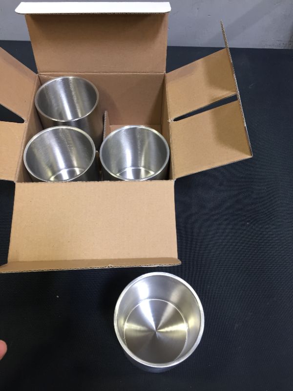 Photo 2 of 4 pack stainless steel whisky glasses 