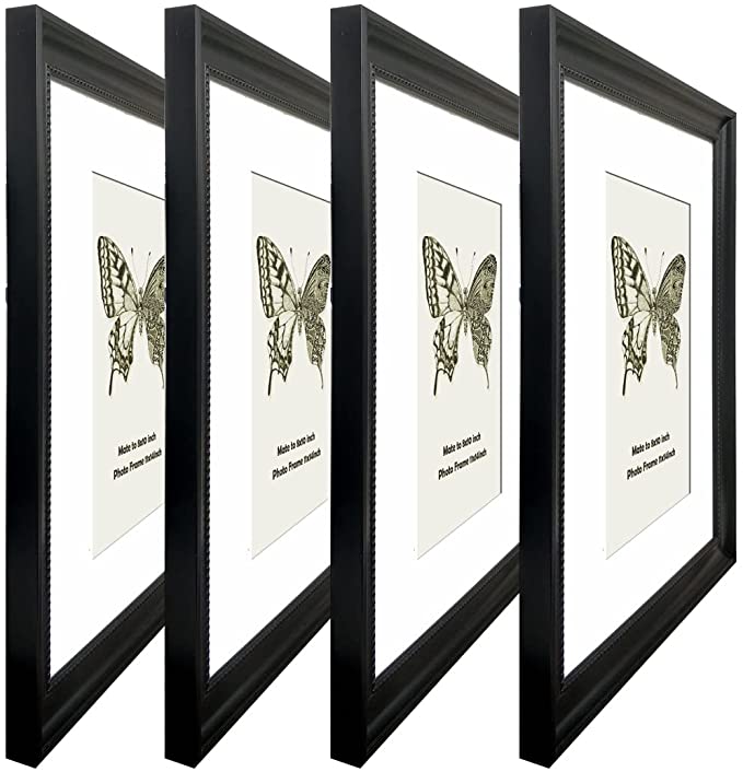 Photo 1 of 4 PACK Photo frame 11x14" Black Picture Frames, Glass Cover Photo Frame for Wall Hanging or Tabletop Standing (11x14)