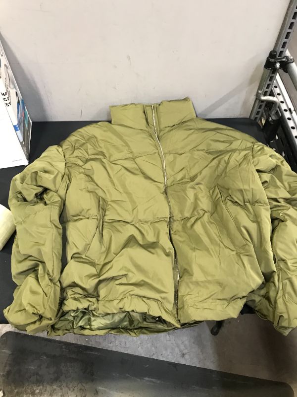 Photo 1 of army green puffer jacket ( size: medium ) 