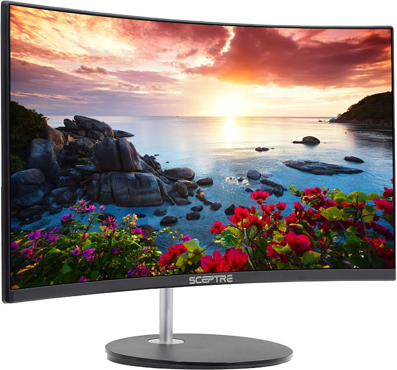 Photo 1 of Sceptre Curved 27" Gaming Monitor 75Hz HDMI x2 VGA 98% sRGB Build-in Speakers, Edge-Less Machine Black (RN Series)
