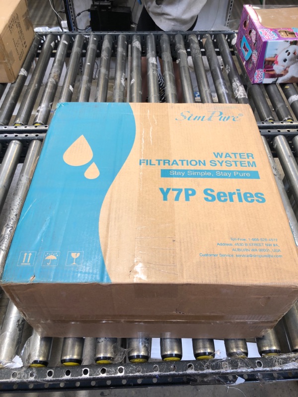 Photo 1 of SimPure Y7P-BW UV Countertop Reverse Osmosis Water Filtration Purification System, 4 Stage RO Water Filter, Bottleless Water Dispenser, 4: 1 Pure to Drain, BPA Free (No Installation Required)