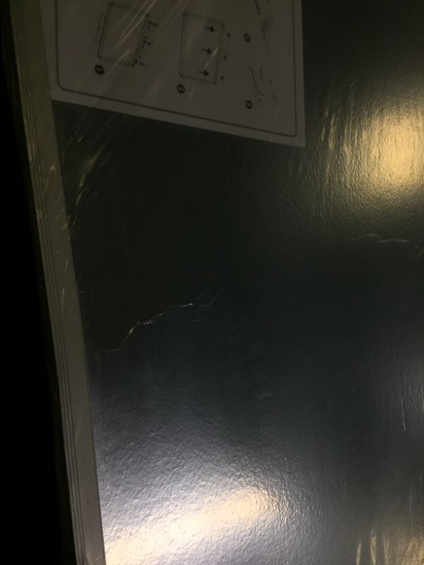 Photo 1 of VIZ-PRO Magnetic Dry Erase Board, 6' x 4', Silver Aluminium Frame 72 X 48 Inches SMALL CRACK OR BEND  SHOWN ON THE BACKSIDE 