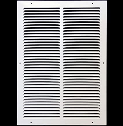 Photo 1 of 14"w X 22"h Steel Return Air Grilles - Sidewall and Ceiling - HVAC Duct Cover - White 