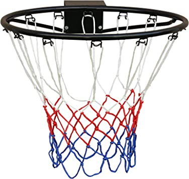 Photo 1 of AOKUNG Basketball Solid Rim, Basketball Net, Indoor Outdoor Hanging Basketball Goal with All Weather Net Wall Mounted Basketball Hoop 18'' ORANGE