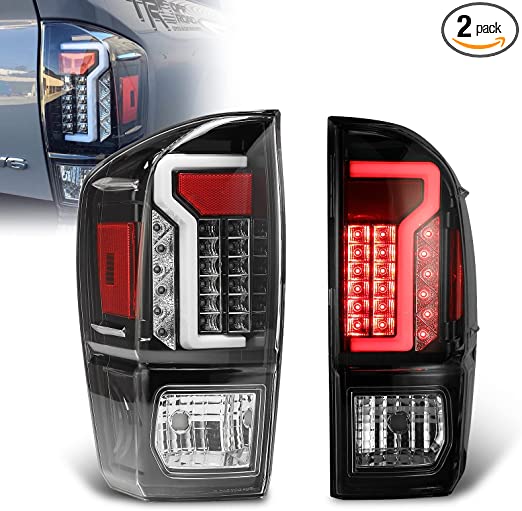 Photo 1 of AUTOWIKI LED Tail Light Fit for 2016-2023 Toyota Tacoma Tail Lamps Replacement Black Housing/Clear Lens Driver & Passenger Side 2PCS