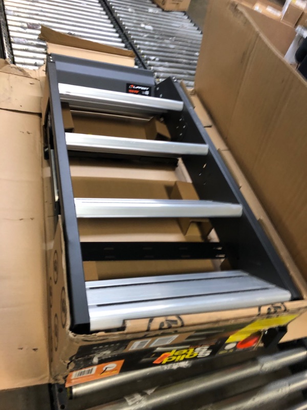 Photo 1 of Lippert Components - 791574 Solid Step Quad Step for RV and Travel Trailer Entry Doorway 26-inch Quad Double Step 26-inch