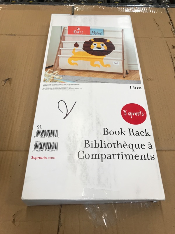 Photo 1 of 3 Sprouts Book Rack – Kids Storage Shelf Organizer Baby Room Bookcase Furniture, Lion