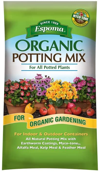 Photo 1 of Espoma Organic Potting Soil Mix - All Natural Potting Mix For Indoor & Outdoor Containers For Organic Gardening, 16qt, Pack of 1
