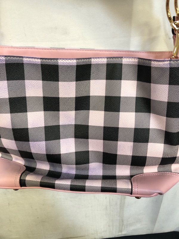 Photo 2 of mia k collection pink CHECKERED purse WITH MATCHING WALLET 