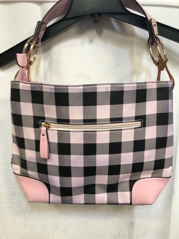 Photo 1 of mia k collection pink CHECKERED purse WITH MATCHING WALLET 