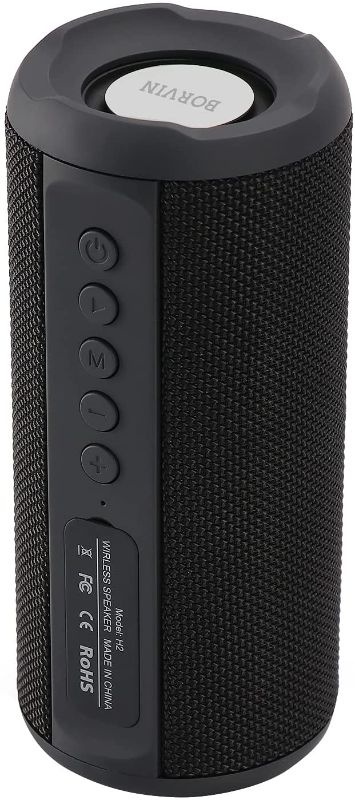 Photo 1 of Borvin-H2 Portable Bluetooth Speaker, Super Loud with Strong Bass, 20-Hour Long Battery Life, Water Resistant, AUX Cable, Built-in Microphone, 1 Year Warranty
