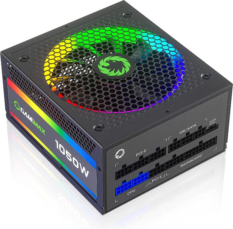 Photo 1 of GAMEMAX850W Power Supply, Fully Modular, 80+ Gold Certified, ARGB SYNC with Motherboard, RGB-850
