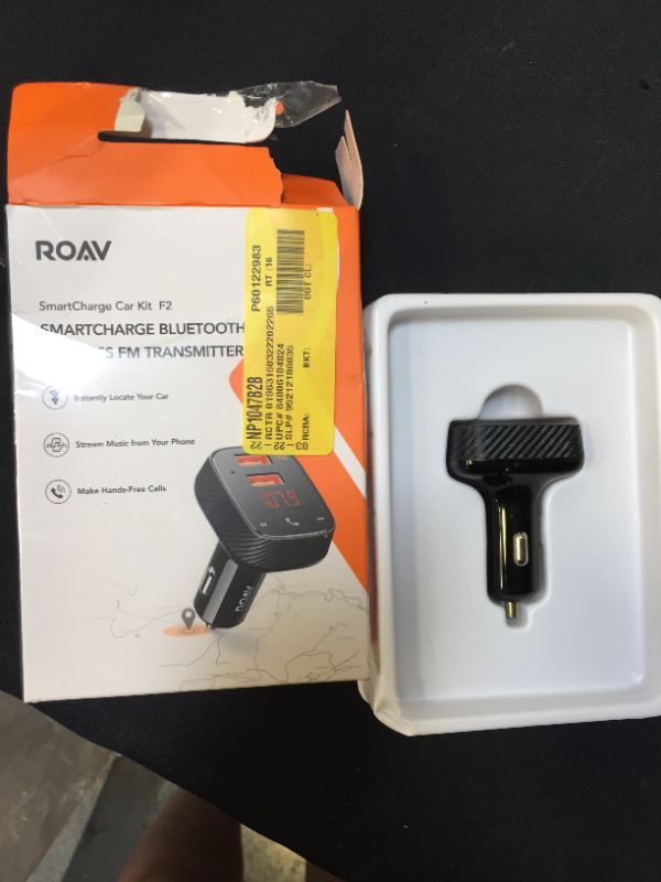 Photo 2 of Anker Roav SmartCharge F0 Bluetooth FM Transmitter for Car, Audio Adapter and Receiver, Hands-Free Calling, MP3 Car Charger with 2 USB Ports, PowerIQ, and AUX Output (No Dedicated App)
