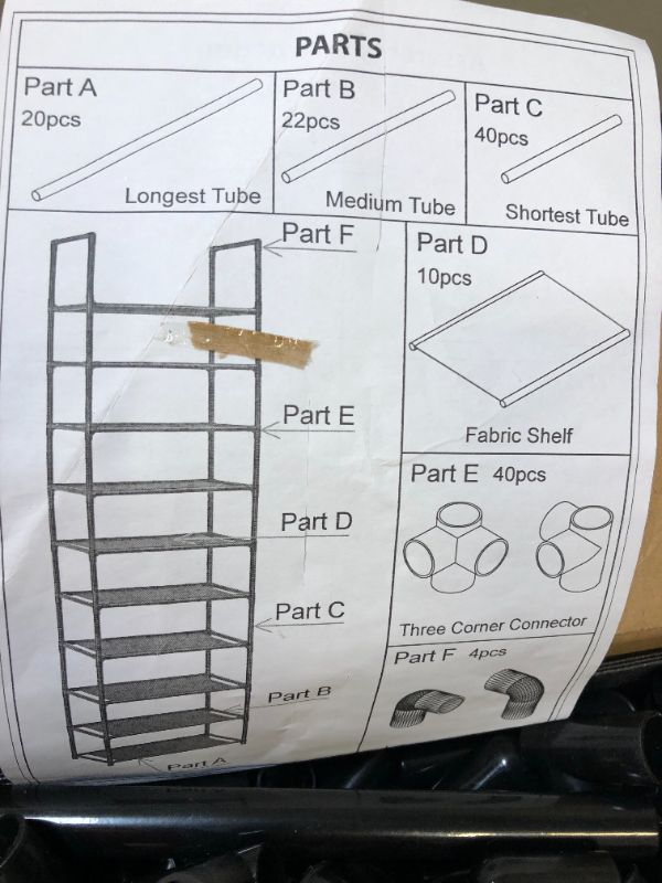 Photo 3 of Barcode for fiducial home 10 Tiers Shoe Rack 20-25 Pairs Sturdy Shoe Shelf
