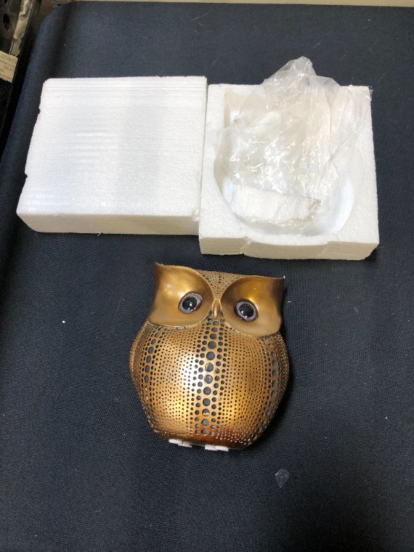 Photo 1 of  small gold owl statue 