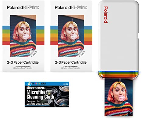 Photo 1 of Polaroid Hi-Print - Bluetooth Connected 2x3 Pocket Phone Photo Printer with 2 Polaroid Hi·Print 2x3 Paper Cartridges (30 Sheets) Buy as is