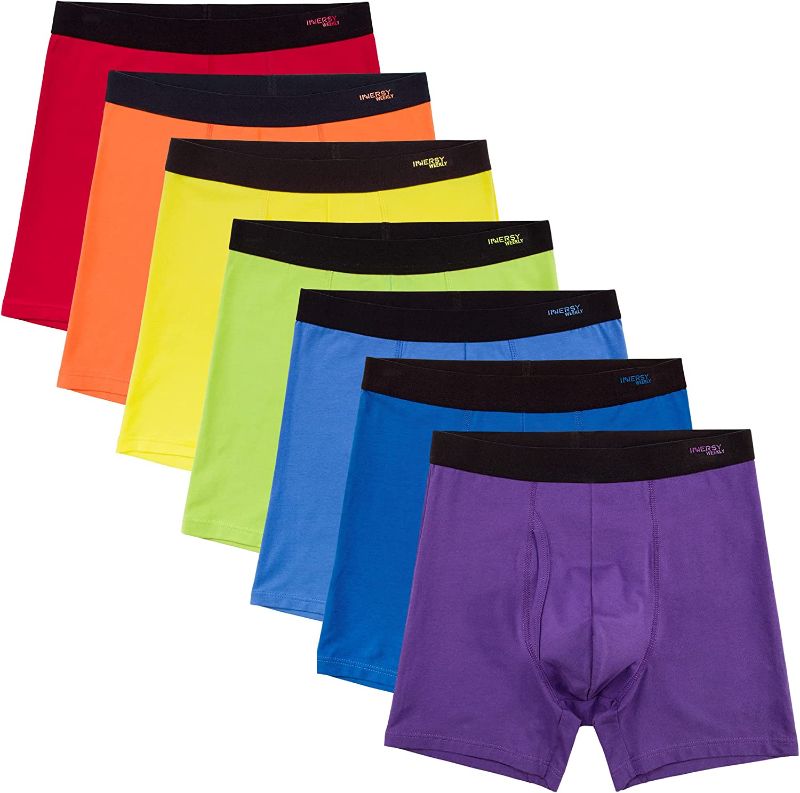 Photo 1 of Men's Boxer Briefs Cotton Stretchy Underwear 7 Pack for a Week. SIZE X-LARGE. COLORS DIFFER. SEE PHOTOS