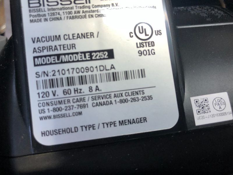 Photo 1 of BISSELL 2252 CleanView Swivel Upright Bagless Vacuum with Swivel Steering, Powerful Pet Hair Pick Up, Specialized Pet Tools, Large Capacity Dirt Tank, Easy Empty
