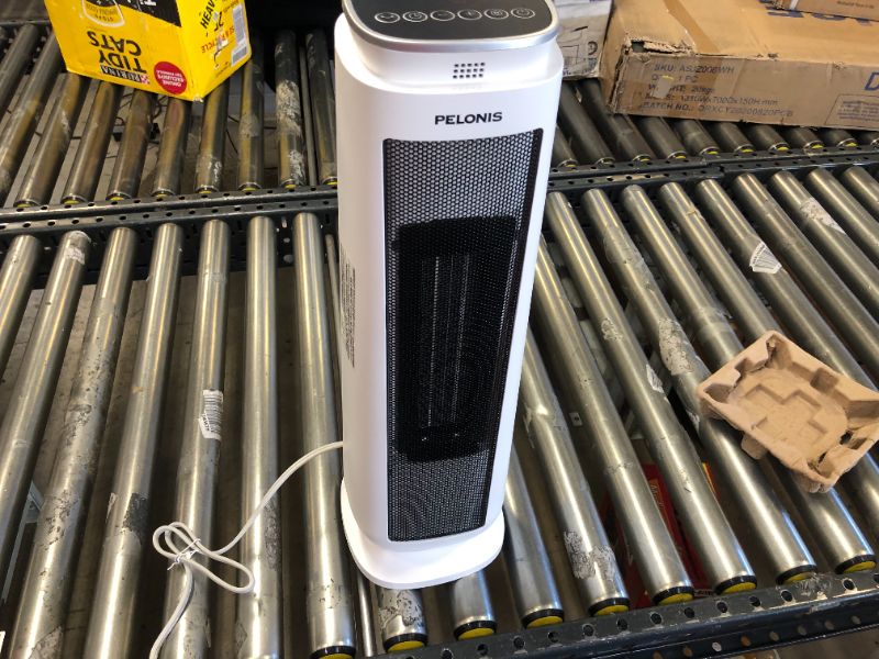 Photo 2 of PELONIS PHTPU1501 Ceramic Tower 1500W Indoor Space Heater with Oscillation, Remote Control, Programmable Thermostat & 8H Timer, ECO Mode, Tip-Over Switch & Overheating Protection, White
