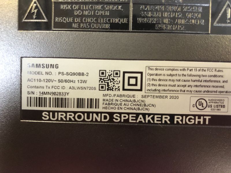 Photo 5 of Samsung HW-Q950T | PS-WR95BB 11.1.4ch Sound bar with Dolby Atmos - Black

MISSING REMOTE, MINOR SCRATCHES, MAJOR USE