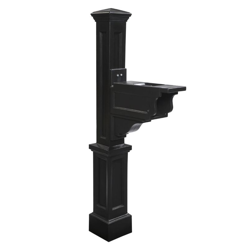 Photo 1 of 8-INCH W X 26-INCH D X 56-INCH H DOVER MAILBOX POST, BLACK
