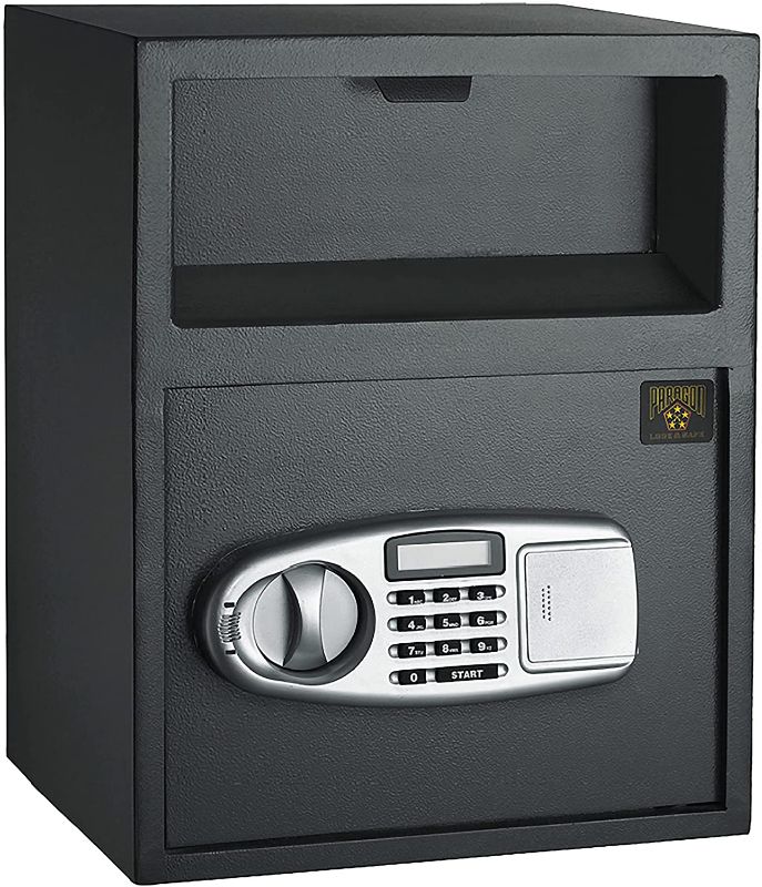 Photo 1 of PARAGON LOCK & SAFE Digital Depository Safe – Electronic Drop Box with Keypad, 2 Manual Override Keys – Deposit Cash Easily – For Home or Business
