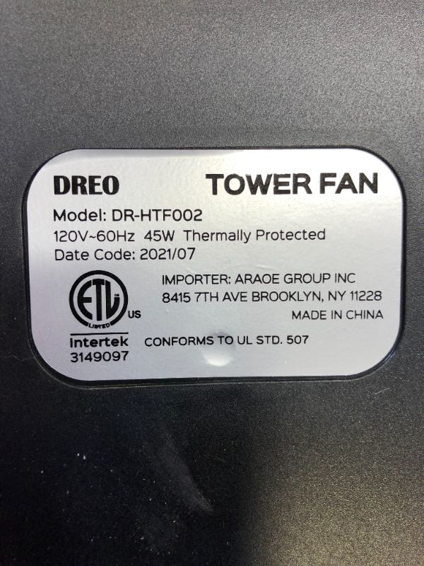 Photo 6 of Dreo Tower Fan for Bedroom, 90° Oscillating Fan, 42 Inch Bladeless Floor Fan, Quiet Cooling Fan with Remote, LED Display, 6 Speeds 4 Modes, 12H Timer, Standing Fans for Home Room Office, Cruiser Pro
