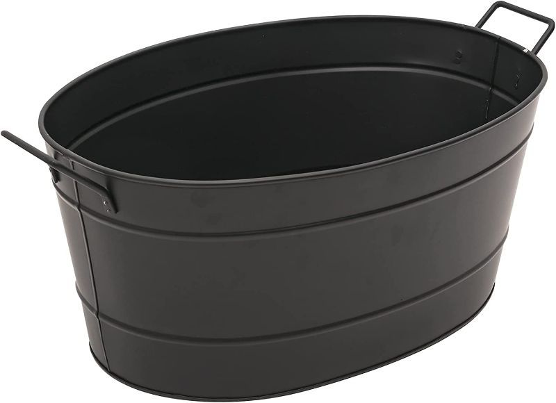 Photo 1 of  Black Oval Tub 21-in L x 15-in W x 9-in H h