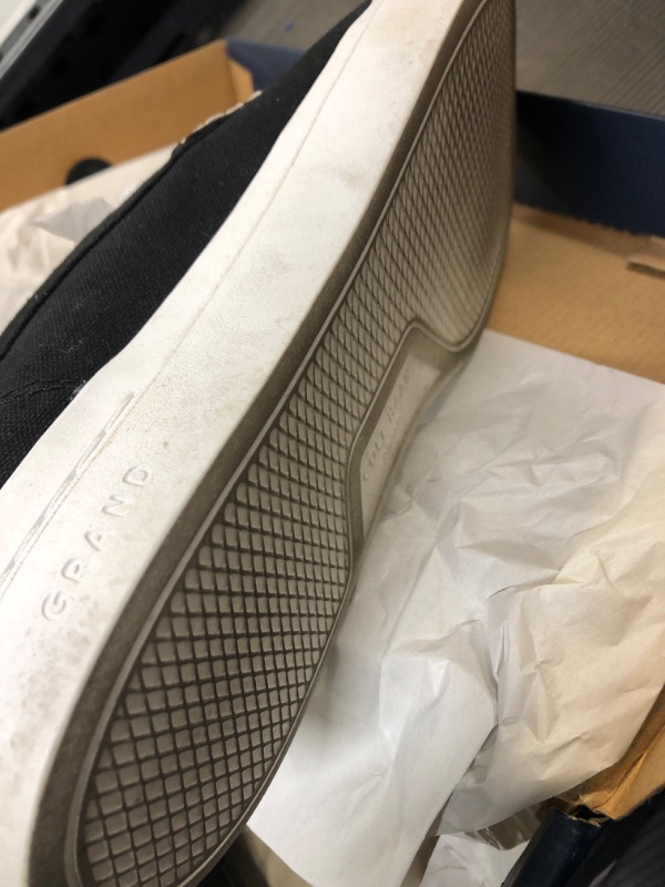 Photo 1 of Cole Haan Men's Grandpro Rally Canvas Penny Loafer Sneaker 10 Black Canvas/Optic White