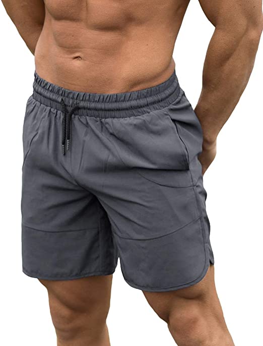 Photo 1 of FLYFIREFLY Men's Gym Fitness Drying Workout Shorts Running Short Pants with Pockets SIZE MEDIUM 