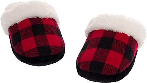 Photo 1 of 2 COUNT.....SIZE MEDIUM Silver Lilly Plaid Slippers for Women & Men, Sherpa House Shoes for Indoor & Outdoor, Fluffy Slides, Slide On Cute Novelty