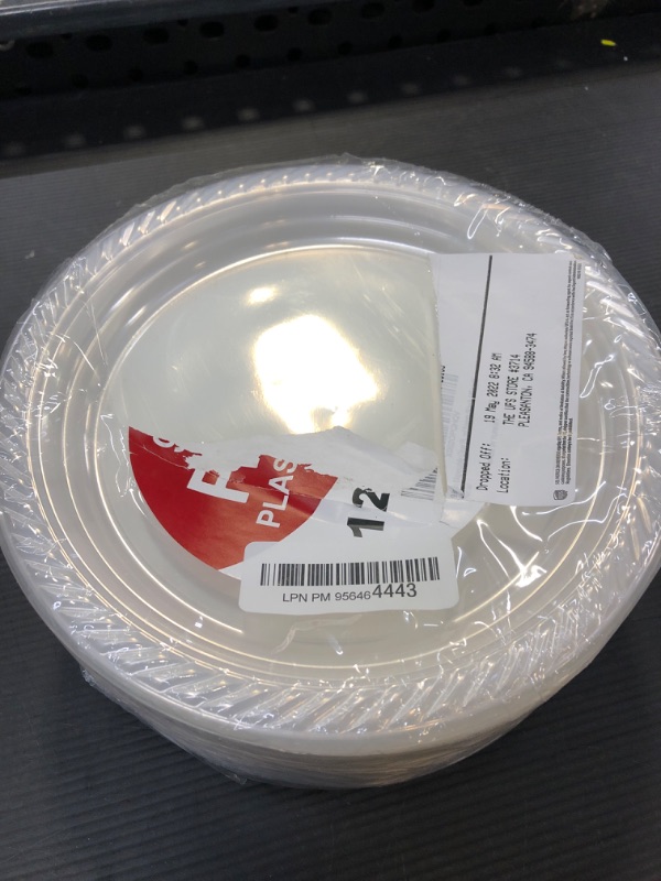 Photo 2 of 9 Inch Disposable Clear Plastic Plates In Bulk By Framo for Party and Dinner,And For Any Occasion, Microwaveable, BBQ, Travel, and Events (9 Inch 120 pack)