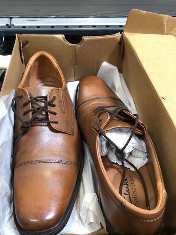 Photo 2 of Clarks Men's Tilden Cap Oxford 9.5 Dark Tan Leather