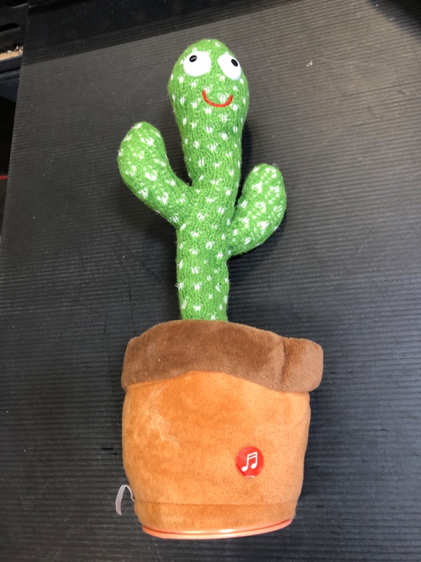 Photo 2 of Emoin Dancing Cactus Baby Toys 6 to 12 Months, Talking Cactus Toys Repeats What You Say Baby Boy Toys, Dancing Cactus Mimicking Toy with LED English Sing Talking 15 Second Voice Recorder Musical Toys A-Dancing Cactus Mimicking