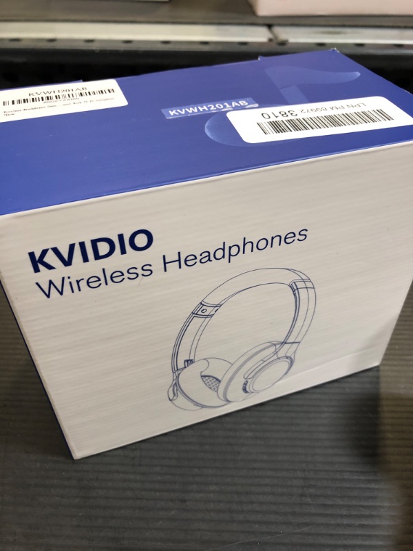 Photo 1 of Bluetooth Headphones Over Ear,KVIDIO 55 Hours Playtime Wireless Headphones with Microphone,Foldable Lightweight Headset with Deep Bass,HiFi Stereo Sound for Travel Work Laptop PC Cellphone Black