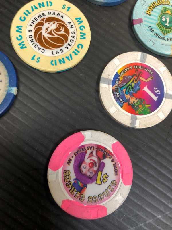 Photo 1 of 7 VINTAGE CASINO CHIPS , RETRO VEGAS COLLECTABLES , VARIETY OF CASINO HOTELS 
