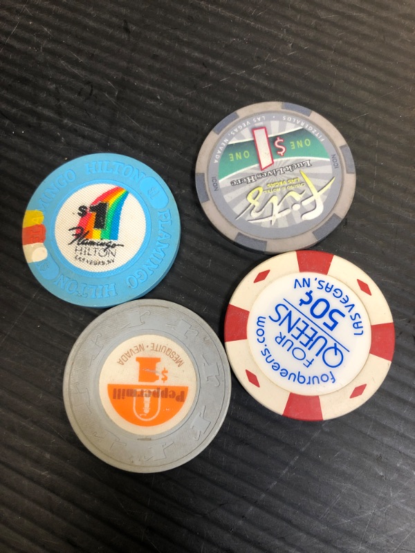 Photo 1 of 4 VINTAGE CASINO CHIPS , RETRO VEGAS COLLECTABLES , VARIETY OF CASINO HOTELS 