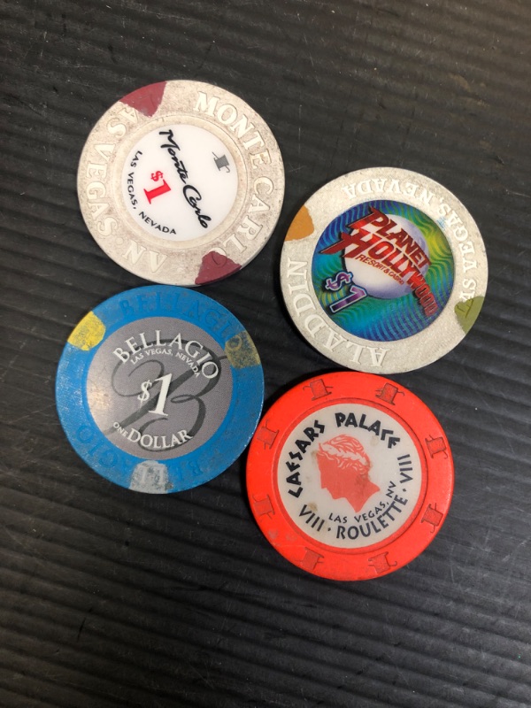 Photo 1 of 4 VINTAGE CASINO CHIPS , RETRO VEGAS COLLECTABLES , VARIETY OF CASINO HOTELS 