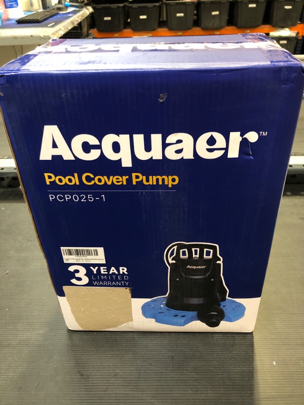 Photo 4 of Acquaer 1/4 HP Automatic Swimming Pool Cover Pump, 115 V Submersible Pump with 3/4” Check Valve Adapter & 25ft Power Cord, 2250 GPH Water Removal for Pool, Hot Tubs, Rooftops, Water Beds and more