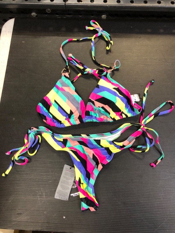 Photo 1 of 2PCS Multi Color Bikini Set (Top S - Bottom M/L)